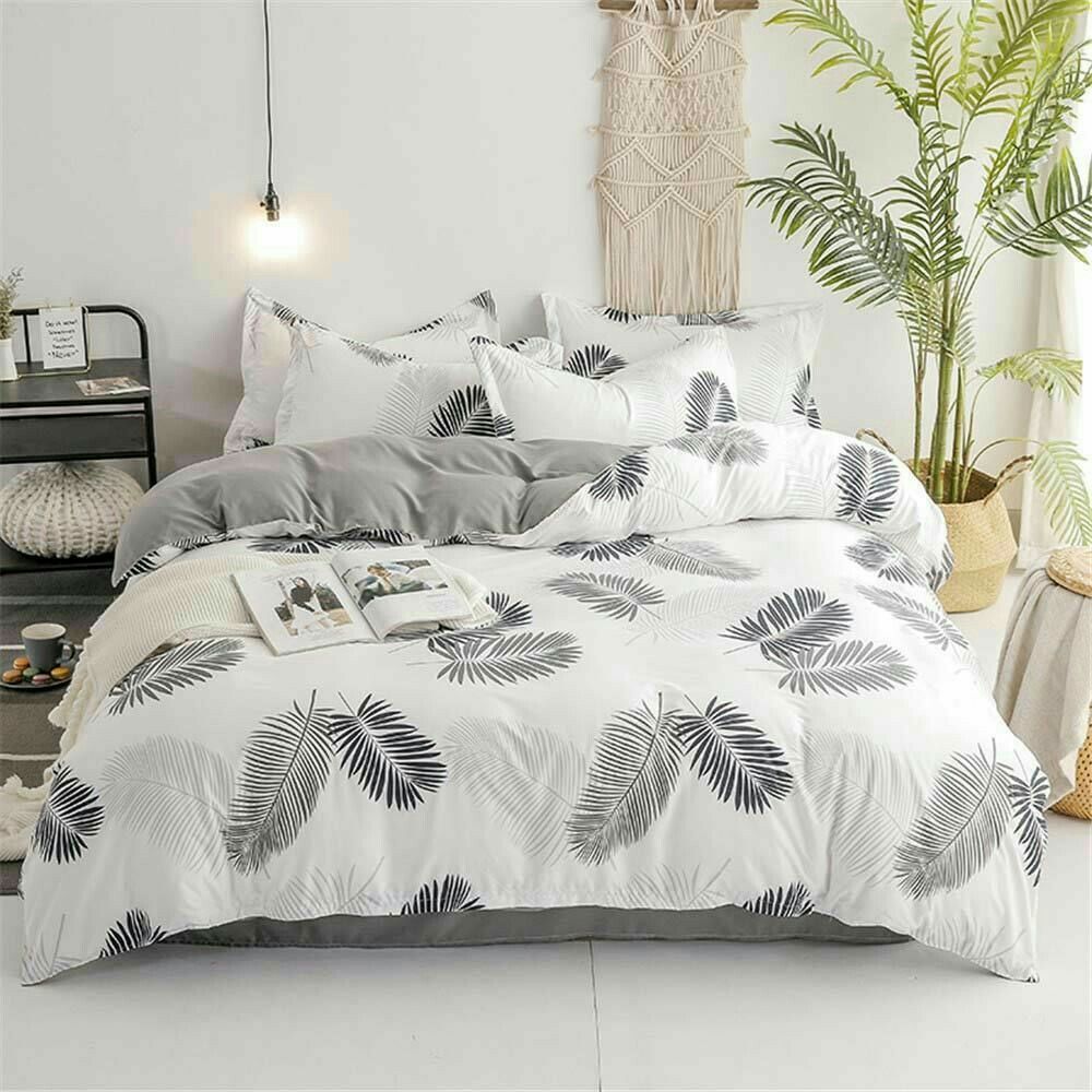 Leaf print duvet set
