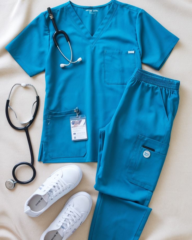 Medical scrubs uniform set