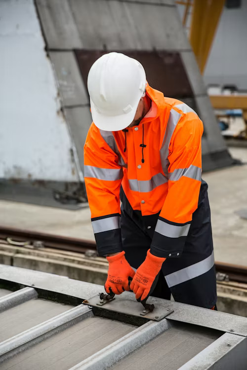 Hi-vis orange workwear